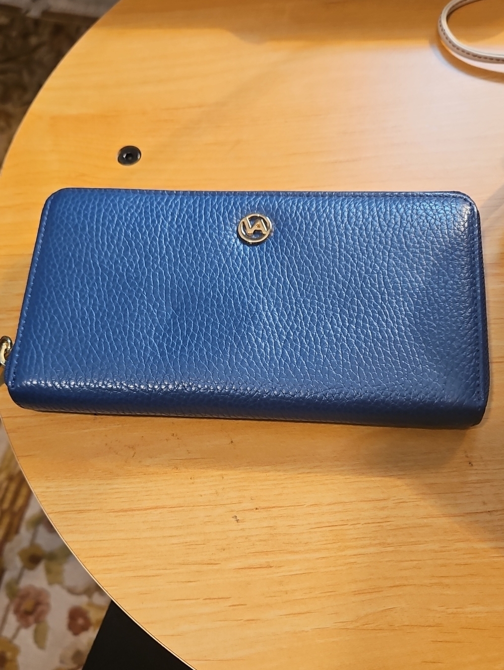 Valentina Navy Blue Zipper around Wallet